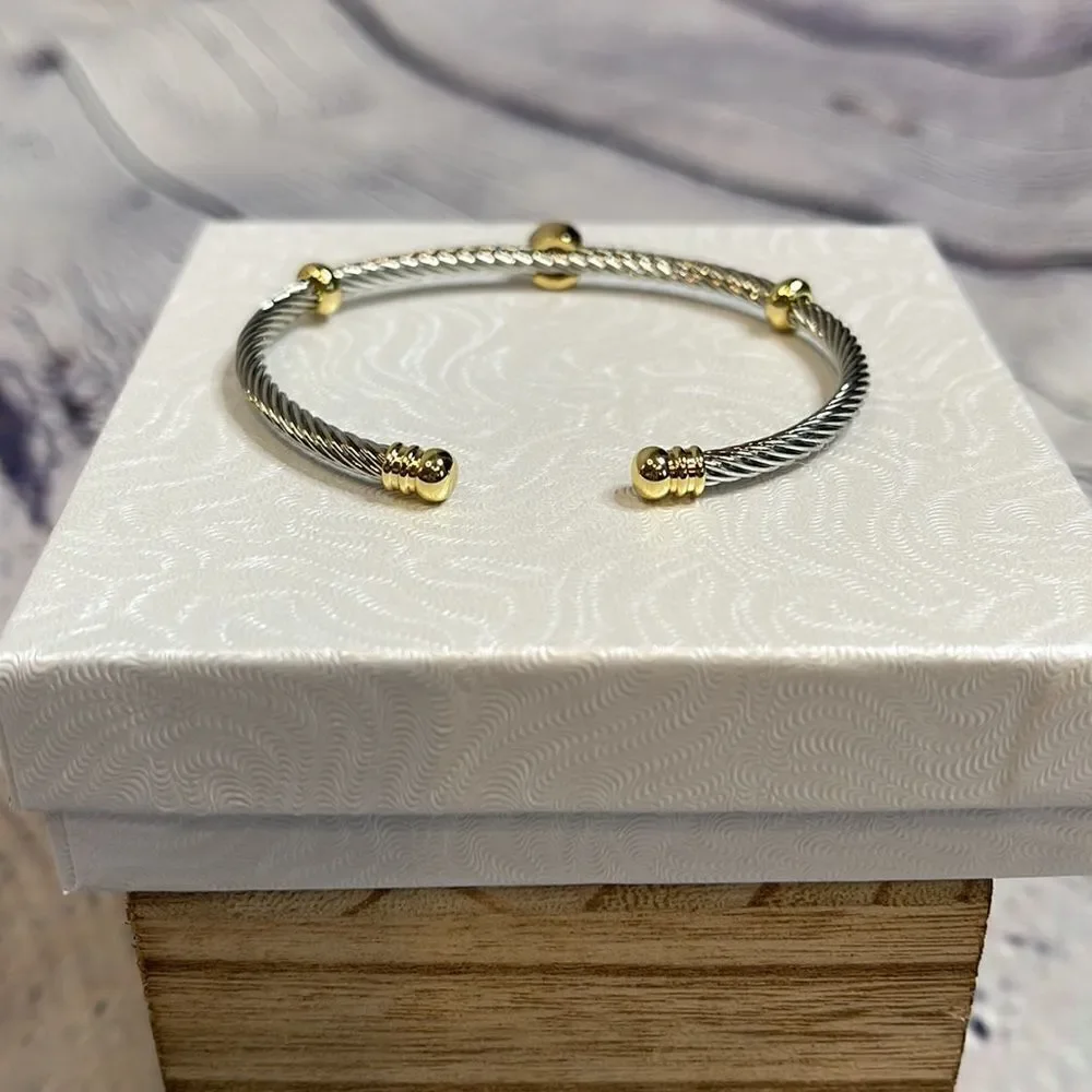 Juvell 18K Plated CZ Cuff